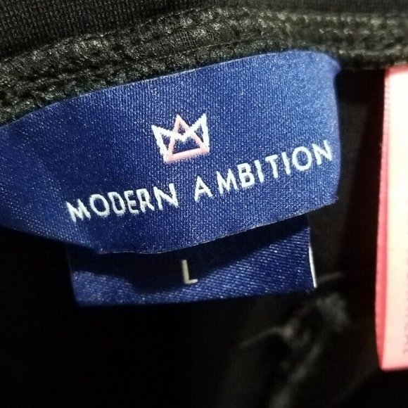 Modern Ambition Ladies Pleated Ponte Pant Waist Band Black Large - Picture 5 of 7